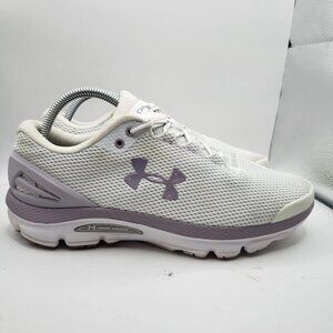 Under Armour Charged Gemini Low Top Athletic Shoes White Pink Womens Size 10